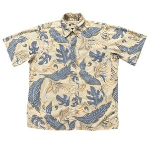 Reyn Spooner Shirt Mens Size M Art of Eddy Y Short Sleeve Paisley Beige Vintage